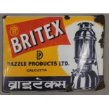 A Britex pictorial enamel advertising sign. 49.5 x 37.5 cm.