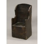 A 19th century oak child's chair