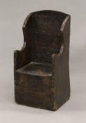 A 19th century oak child's chair