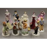 A quantity of Royal Doulton and other figurines.