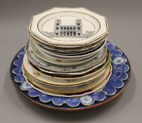 A quantity of 18th/19th century porcelain plates.