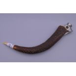 An antler handled cigar cutter. 24 cm long.
