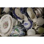 Two boxes of miscellaneous ceramics, etc.