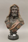 A 19th century terracotta model of an Arab, signed W.G & Co. 48 cm high.