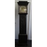 An eight-day carved oak cased longcase clock, the dial inscribed Henry Rendell Tiverton.