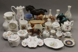 A box of miscellaneous ceramics.