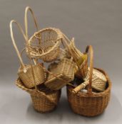 A quantity of wicker baskets