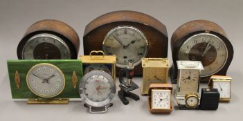 A quantity of various clocks, etc.