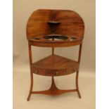 A 19th century mahogany corner washstand. 61 cm wide.