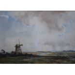 HERBERT SNELL RI, The Mill at Walberswick, watercolour, signed, framed and glazed. 49 x 34 cm.