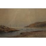 CHARLES HANNAFORD JNR, Evening at Porlock Weir, Somerset, watercolour, signed, framed and glazed.