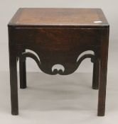 A Georgian mahogany converted commode. 48 cm wide.