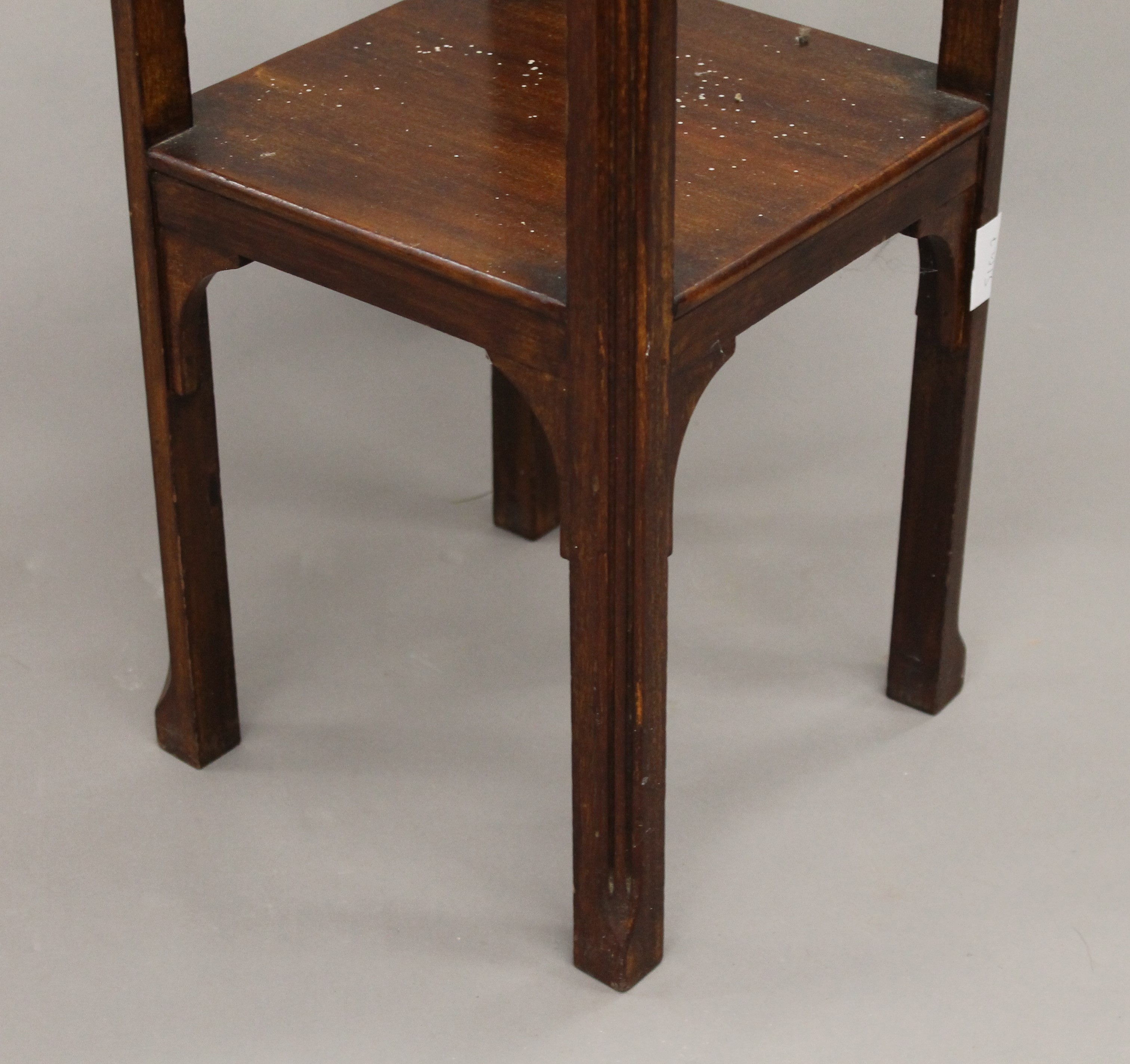 A Victorian inlaid chess table and a jardiniere stand. The latter 86.5 cm high. - Image 6 of 12