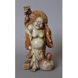 A soapstone model of Buddha. 18 cm high.