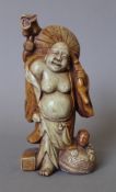 A soapstone model of Buddha. 18 cm high.