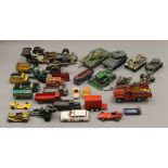A collection of Dinky and Corgi toys.