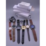 A quantity of various wristwatches.