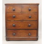 A Victorian mahogany chest of drawers. 100 cm wide.
