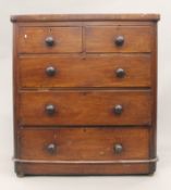 A Victorian mahogany chest of drawers. 100 cm wide.