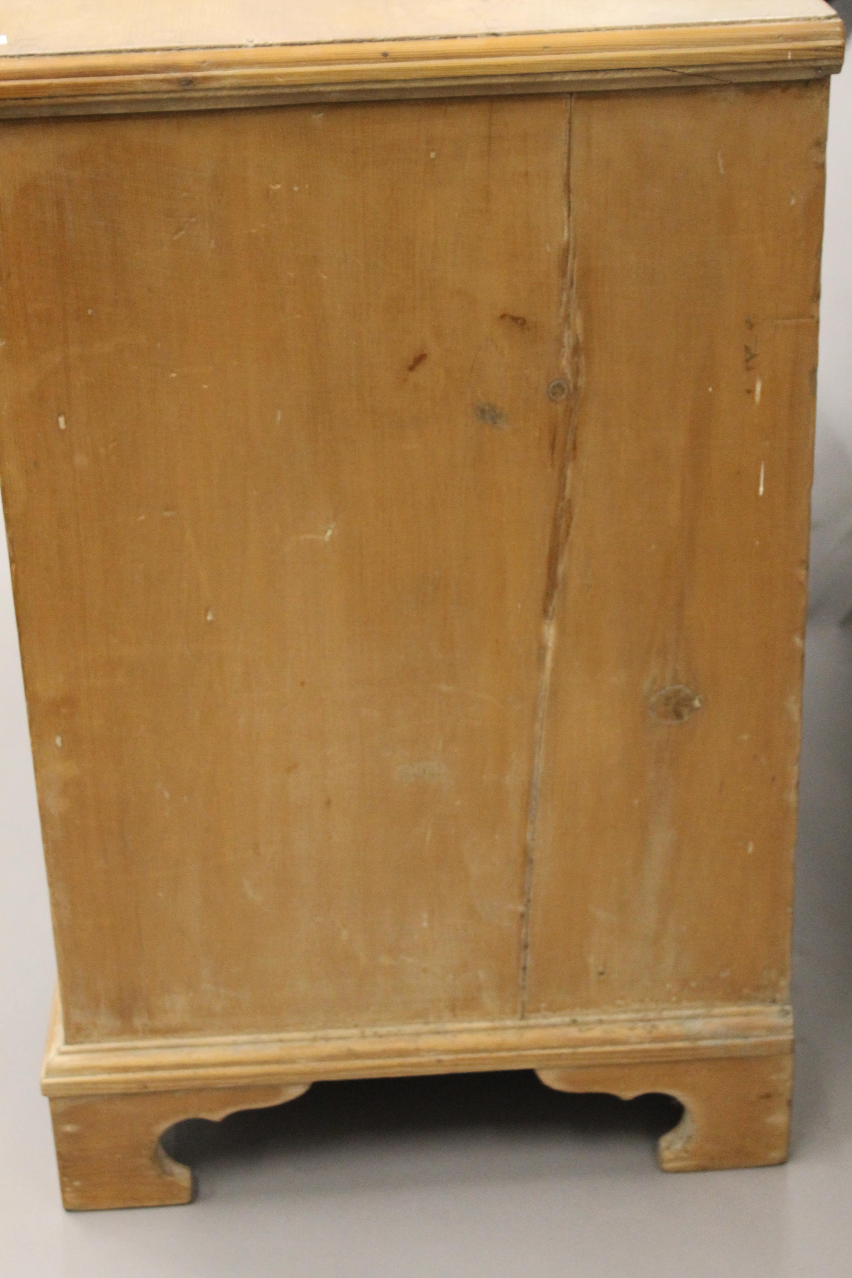 A 19th century pine desk. 116 cm wide. - Image 6 of 9
