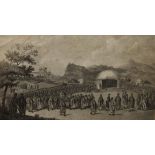 After WILLIAM ALEXANDER, Chinese Emperor's Procession, print, framed and glazed. 45 x 25 cm.