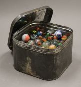 A collection of vintage marbles.