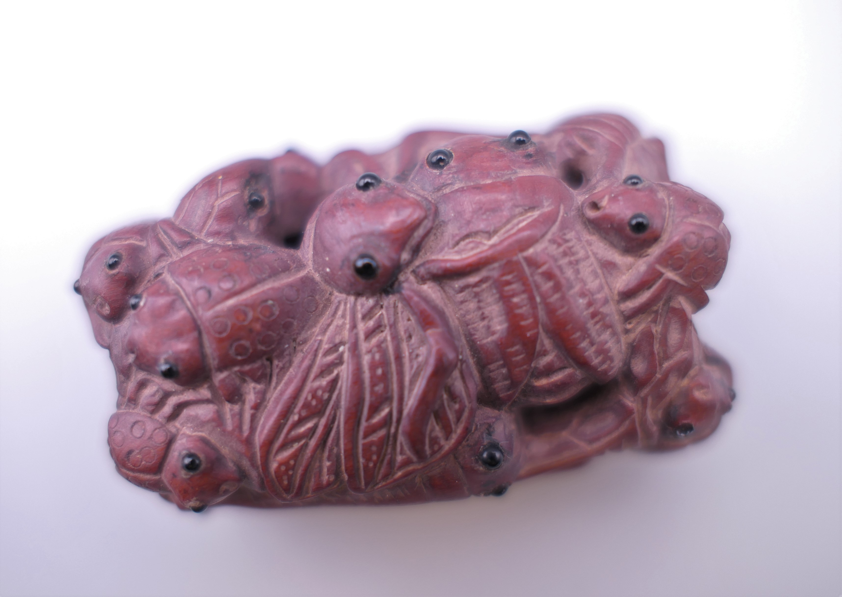 A Japanese netsuke formed as various insects. 5 cm high. - Image 2 of 4