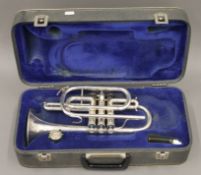 An Alliance J R Lafleur & Sons trumpet/flugelhorn, cased.