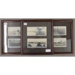 Six vintage framed photographs of Egyptian scenes, each framed. Each 25 x 26.5 cm overall.