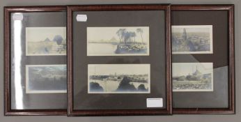 Six vintage framed photographs of Egyptian scenes, each framed. Each 25 x 26.5 cm overall.