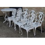 A quantity of patio furniture.