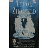 Topol In Ziegfeld, London Palladium, theatre poster, framed and glazed. 39.5 x 49 cm.
