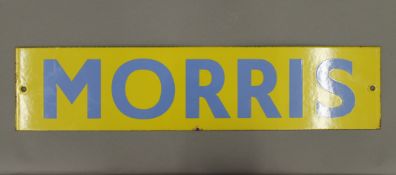 A vintage Morris enamel sign. 56 cm wide.