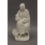 A 19th century Minton Parian figural group, inscribed The Duced From Sir Richard Westmacott by J.