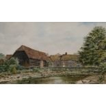 BRIAN FENSOME, Bigstrup Farm, Dinton, Buckinghamshire, watercolour, signed, framed and glazed.
