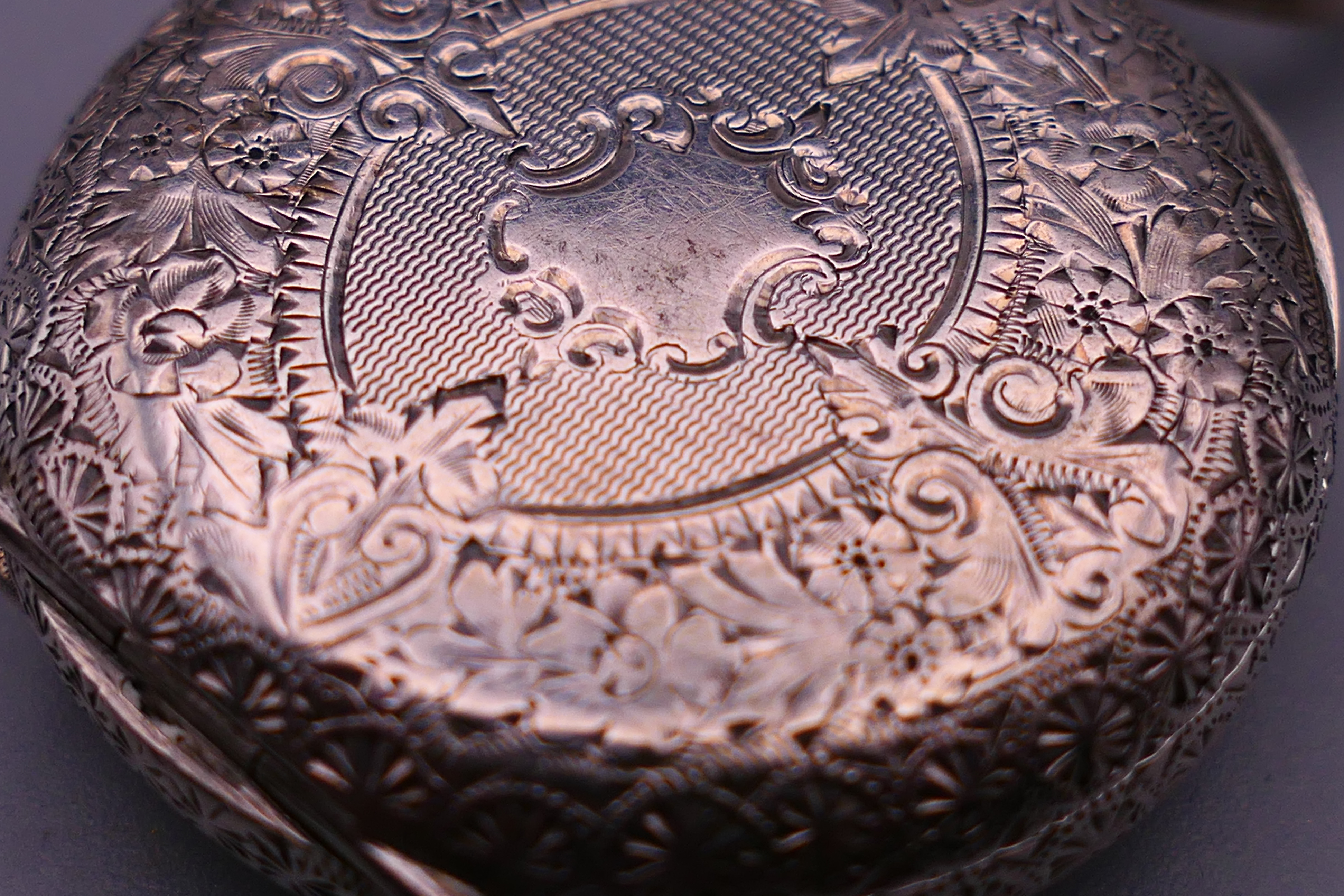 A 935 silver pocket watch. 3.25 cm diameter. - Image 3 of 12