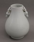 A Chinese blanc de chine vase.