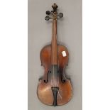 A vintage violin. 50 cm long.
