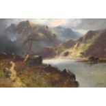 J MAURICE (19th century) British, Bala Lake, North Wales, oil on canvas, signed, framed. 59.5 x 39.
