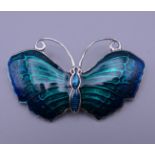 A silver brooch formed as a butterfly. 5 cm wide.