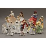A quantity of Royal Doulton and other figurines.