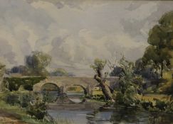 GEORGE WATERS, River Landscape, watercolour, signed, framed and glazed. 33.5 x 24 cm.