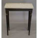 A 19th century style console table. 61 cm wide, 30.5 cm deep, 74 cm high.