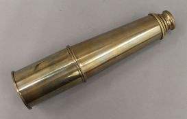 A large brass telescope. 91 cm long extended.