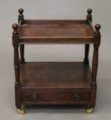 A Victorian two-tier mahogany whatnot. 51 cm wide.