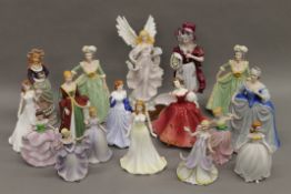 Two boxes of various porcelain figurines.