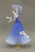 A vintage Murano glass figure of a female flamenco dancer. 30 cm high.