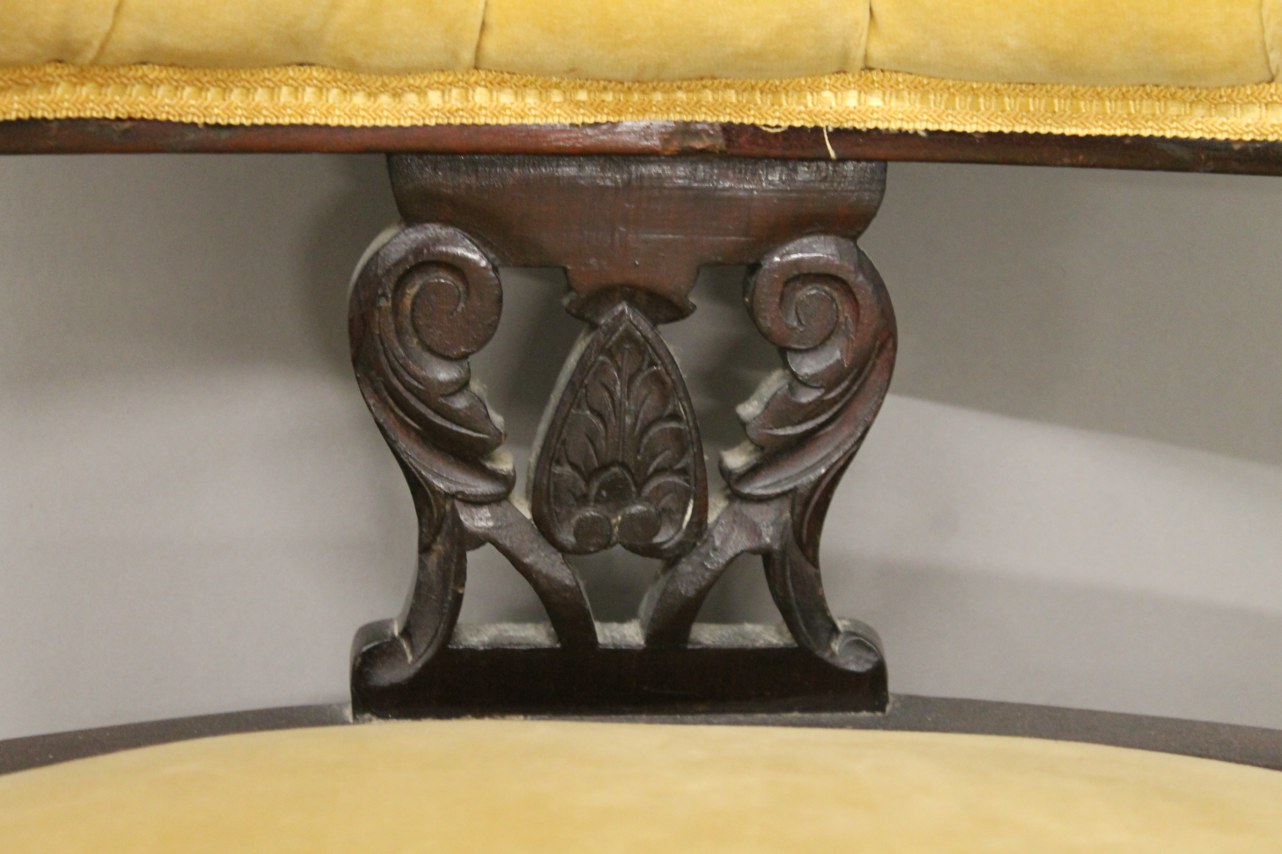 A Victorian upholstered open armchair. 63 cm wide. - Image 5 of 6