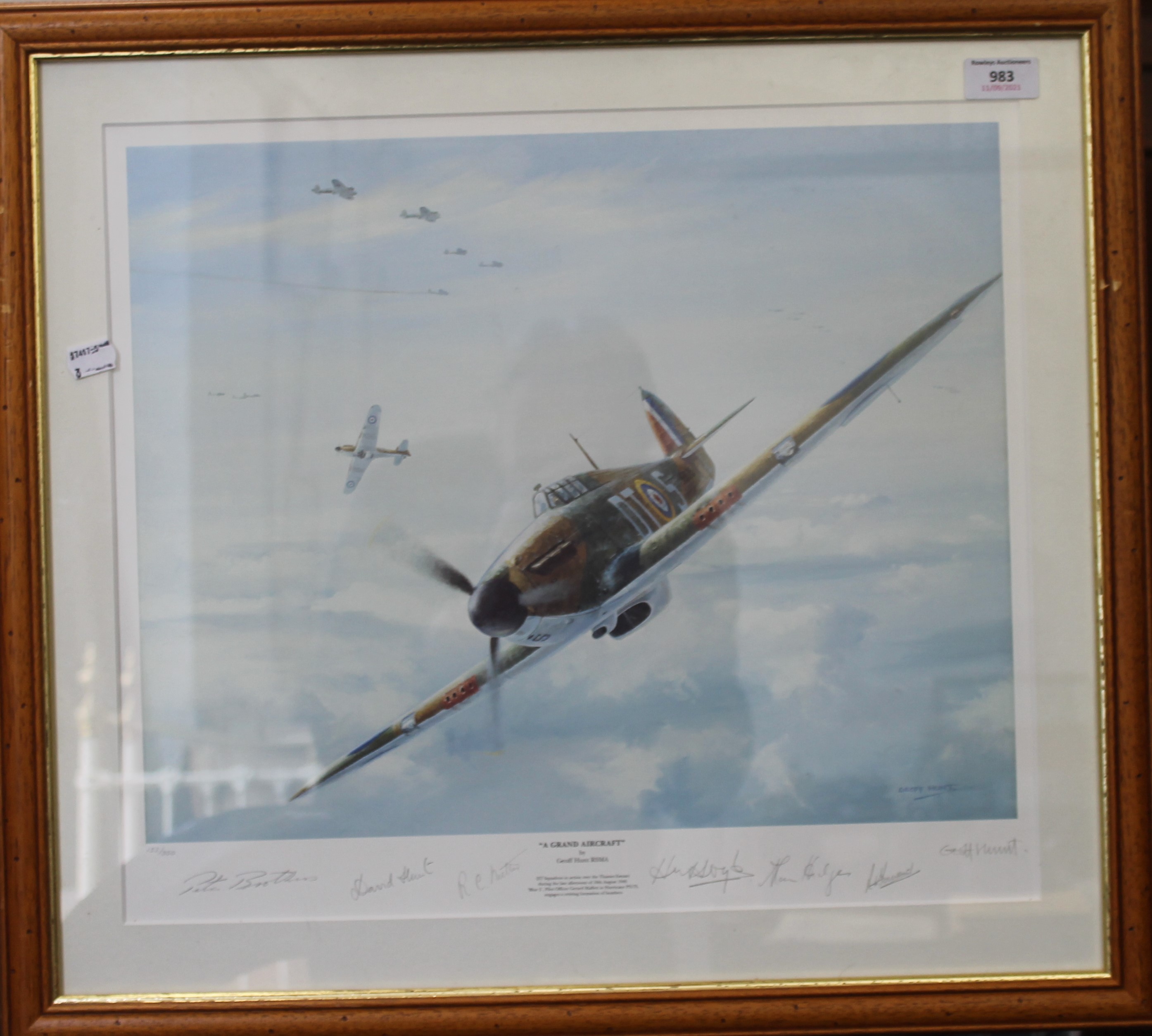 GEOFF HUNT, A Grand Aircraft, limited edition print, numbered 152/950, - Image 2 of 6