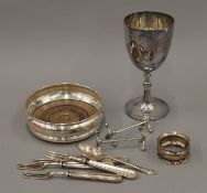 A quantity of various silver and silver plate.
